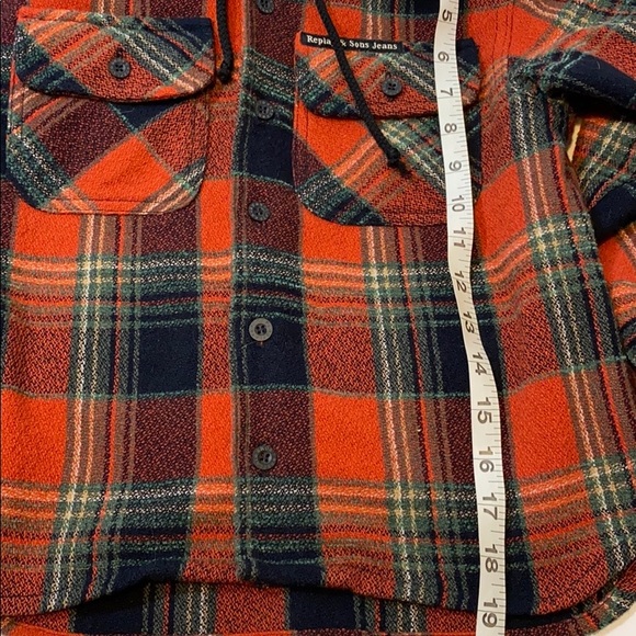 Replay and Sons Boys Jeans Hooded Plaid Jacket - Picture 6 of 7